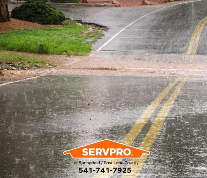 Heavy rains cause street flooding.